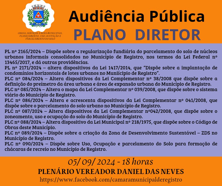 Audiência Pública - Plano Diretor