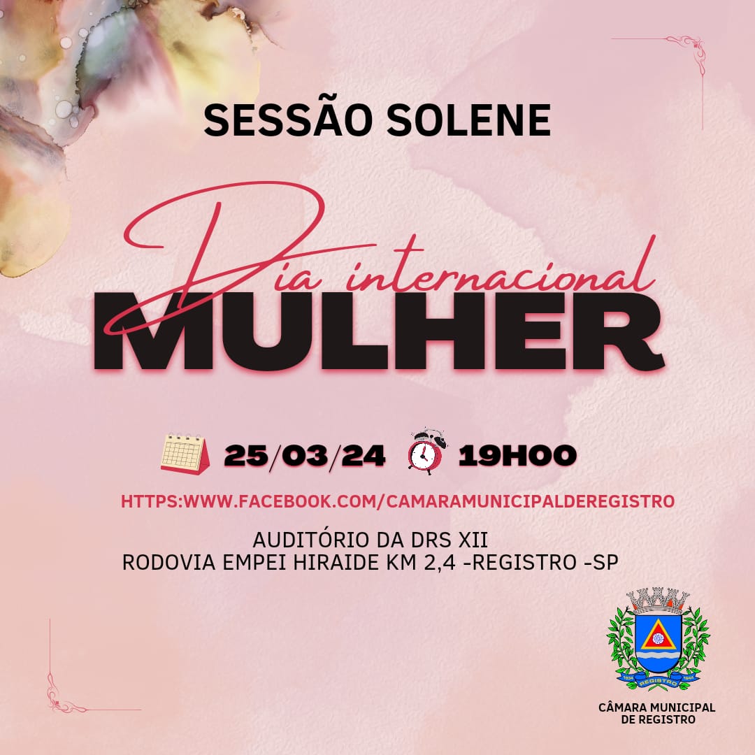 Convite Sessão Solene - Mulher 