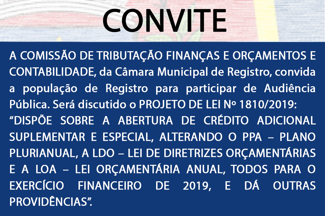 Convite Audiência Pública