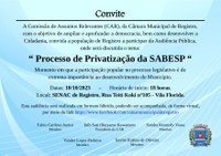 Audiência Pública - 10/10/2023 - Privatização da SABESP