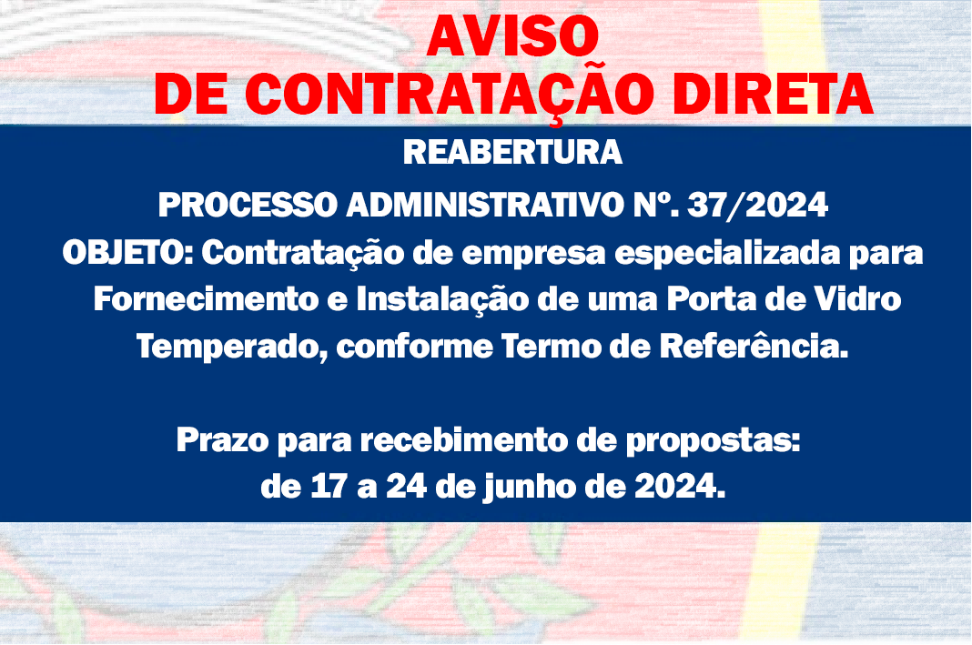 AVISO DE CONTRATAÇÃO DIRETA - REABERTURA