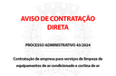 Aviso de Contratação Direta