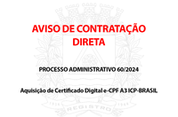 AVISO DE CONTRATAÇÃO DIRETA