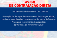 AVISO DE CONTRATAÇÃO DIRETA - ADOBE ACROBAT PRO