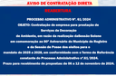 AVISO DE CONTRATAÇÃO DIRETA - DECORAÇÃO DE AMBIENTE