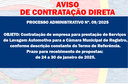 AVISO DE CONTRATAÇÃO DIRETA - Lavagem Automotiva