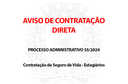 Aviso de Contratação direta - Processo Administrativo 55/2024