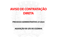 AVISO DE CONTRATAÇÃO DIRETA  - PROCESSO ADMINISTRATIVO Nº. 27/2024