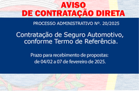 AVISO DE CONTRATAÇÃO DIRETA - SEGURO AUTOMOTIVO