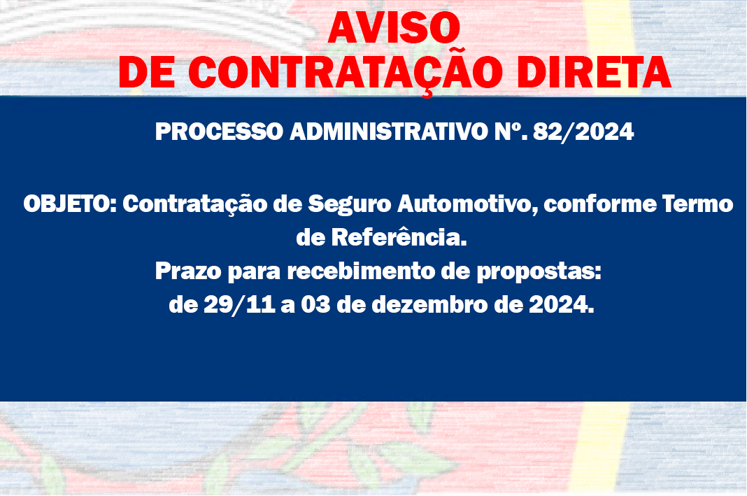 AVISO DE CONTRATAÇÃO DIRETA - Seguro Automotivo